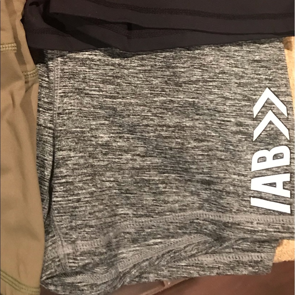 IAB booty shorts, size large, heather gray, VGUC